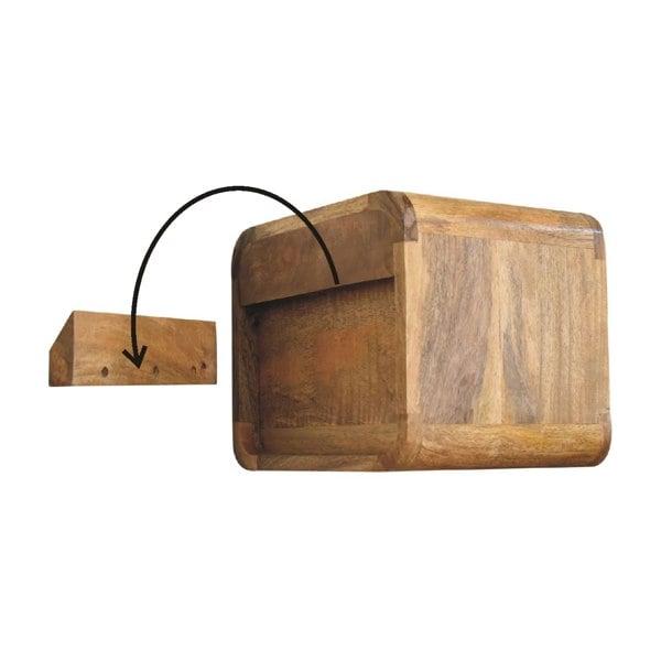Artisan Furniture Mini Curve Oak-ish Floating Bedside