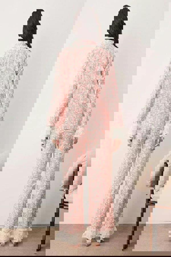 WOVCOR 2-Piece Floral Viscose Woven Pajama Set