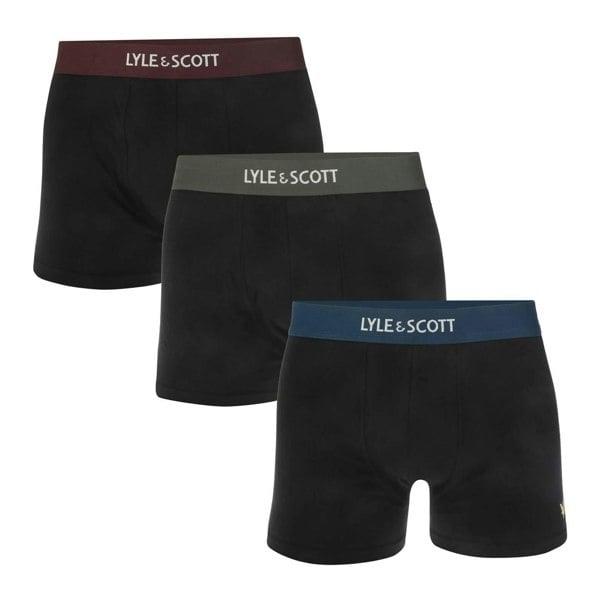 Lyle & Scott Mens Devon Boxer Shorts (Pack of 3) - Black