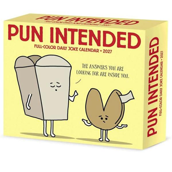 Pun Intended Desk Calendar 2027, Desk Calendars, Day To View, Humour, Gift