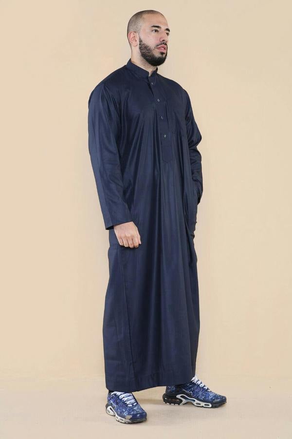 Infinity Leather Mens Thobe Jubba Saudi Islamic Arabic Eid Cotton Kaftan Jubbah Umrah Robe