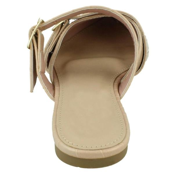 Spot On Ladies Spot On Croc Print Mules F80539