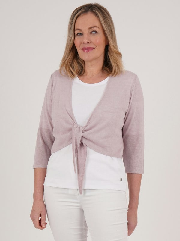 PennyPlain Shrug Tie Front - Cloud