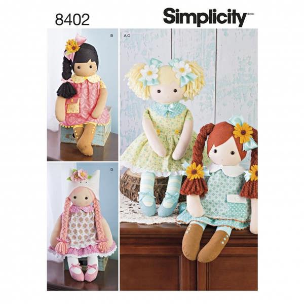 Simplicity Sewing Pattern 8402, Doll Clothes, Toys One Size - Easy
