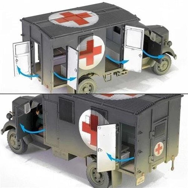 MCSlots Opel Blitz KFZ 305 Ambulance RAL7021 Dunkelgrau 1:32 Forces of Valor 801101B