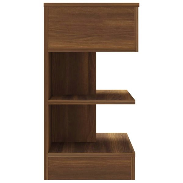 Berkfield Bedside Cabinet Brown Oak 40x35x65 cm Engineered Wood