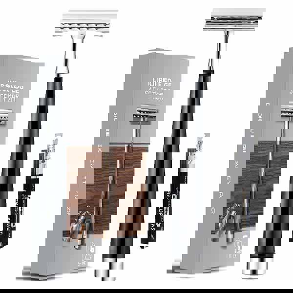 Leaper Men’s Wooden Handle Razor Gold