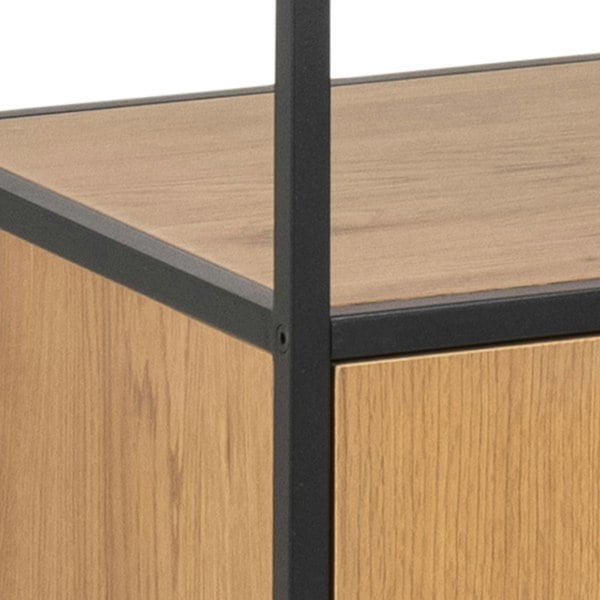 Furniture To Go Swindon Bookcase with 2 Doors, 3 drawers and 2 Shelves in Black
