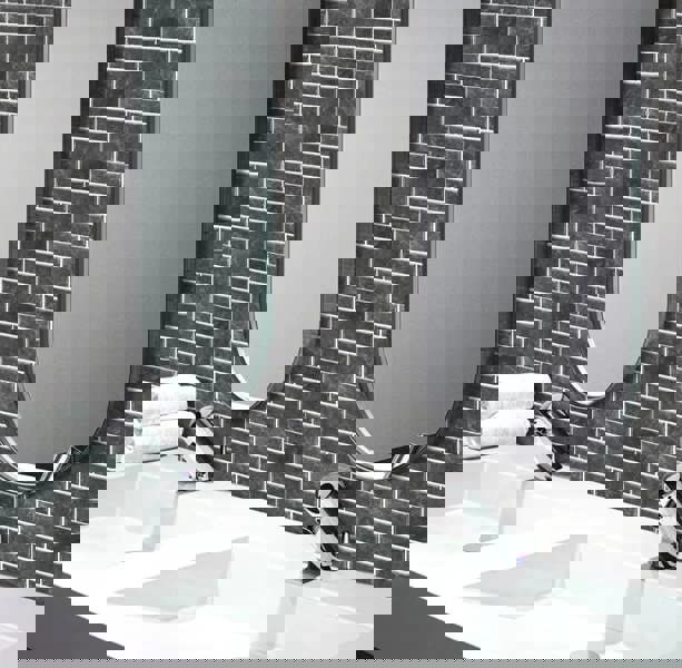 ANYDECO Wallpaper Light Gray 18 Pcs Waterproof Self Adhesive Removable 3D DIY Modern Marble Tile Wall Sticker Home Decor