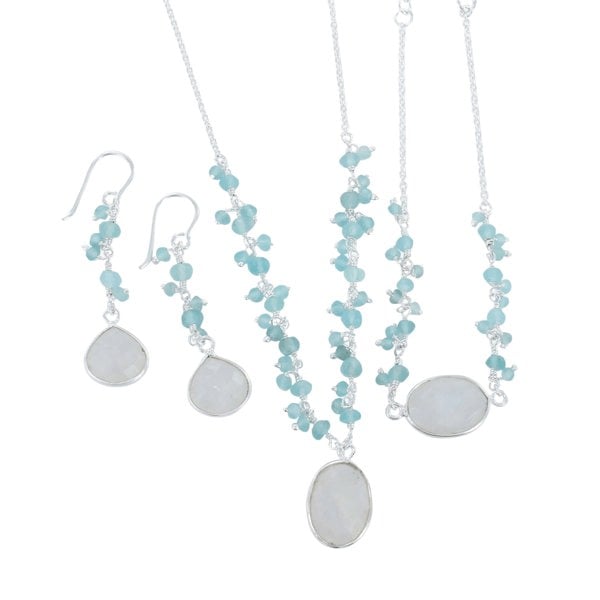 Sophie Aqua Stone Necklace - Reeves & Reeves