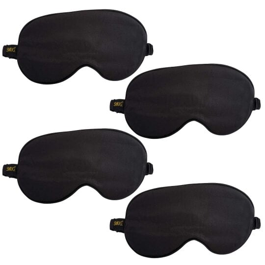 Satin Sleep Mask Multipack Sets - Various Designs - Black