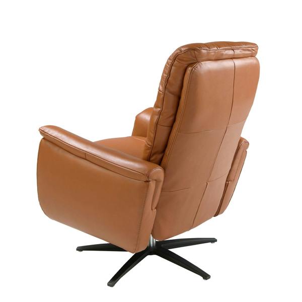 Angel Cerdá Brown leather swivel armchair 5117
