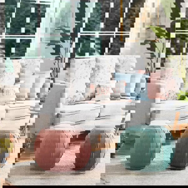 Pumpkin Stool, Pink/Green-Stool-Weilai-Weilai Concept