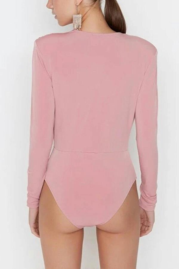 WOVCOR Double-Breasted Knit Bodysuit