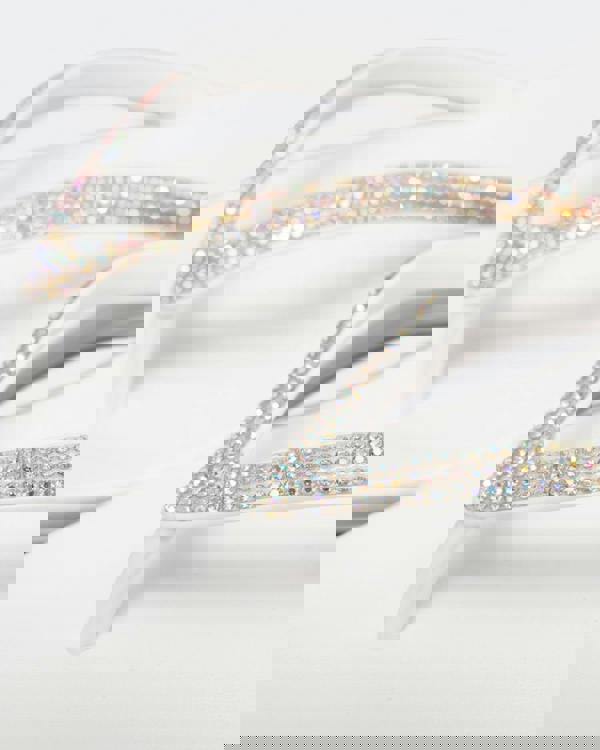 Fitflop IQushion Sparkle Womens Flip-Flop - Urban White 194 - CHO - Designer Womens Sandals