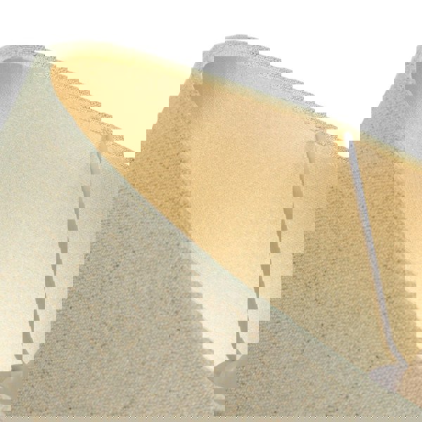 Contemporary and Sleek Taupe Stitched Effect Linen Fabric Oval Lamp Shade Image 3