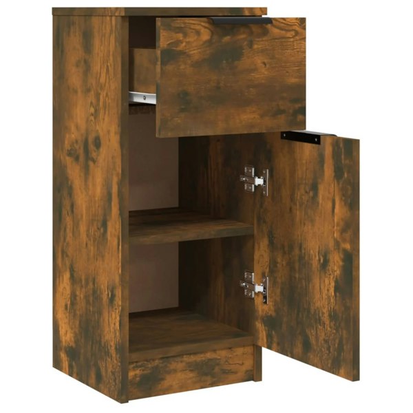 Berkfield Sideboards 2 pcs Smoked Oak 30x30x70 cm Engineered Wood