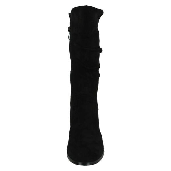 Spot On Ladies Spot On High Heel Rouched Leg Boots F51218