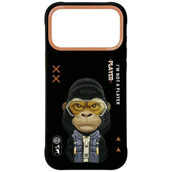 Nimmy Friends Nimmy Cool & Cute 2.0 Gorilla Case with MagSafe for iPhone 17 Pro 6.3" Black Orange - N-KMLL-IP17-PRO-016