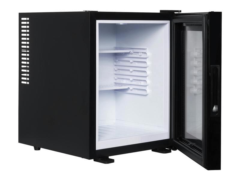 Corby Eton 35L Glass Door Minibar in Black - UK Plug