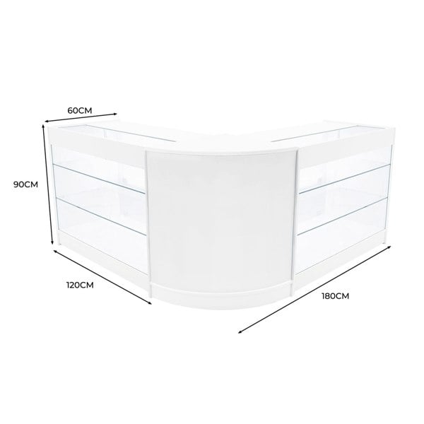 Monstershop Helios LED Shop Counter Set CM60 & 2 x K1200 - White