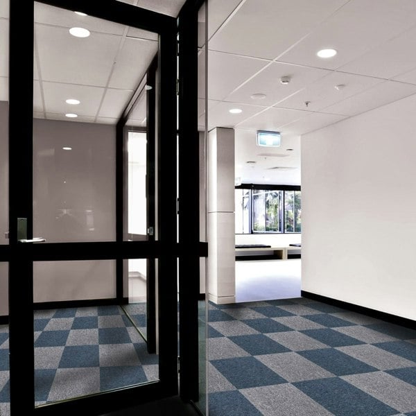 40 x Carpet Tiles 10m2 - Storm Blue & Platinum Grey