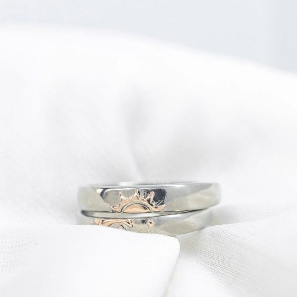 Silver Couple Promise Rings