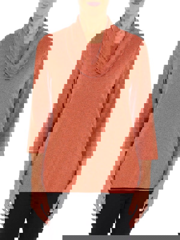 PennyPlain Cowl Neck Top - Pumpkin