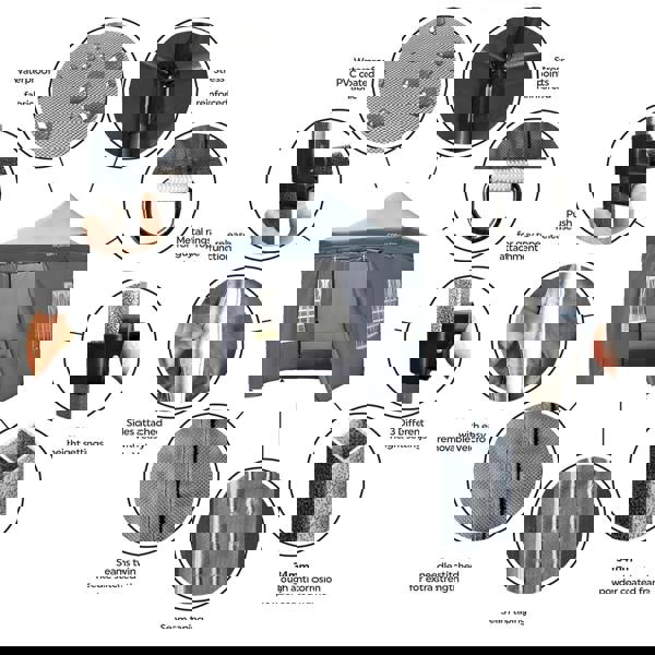 Gr8 Garden Commercial Grade Grey Pop Up Gazebo Waterproof Heavy Duty Market Stall Tent 3x3m