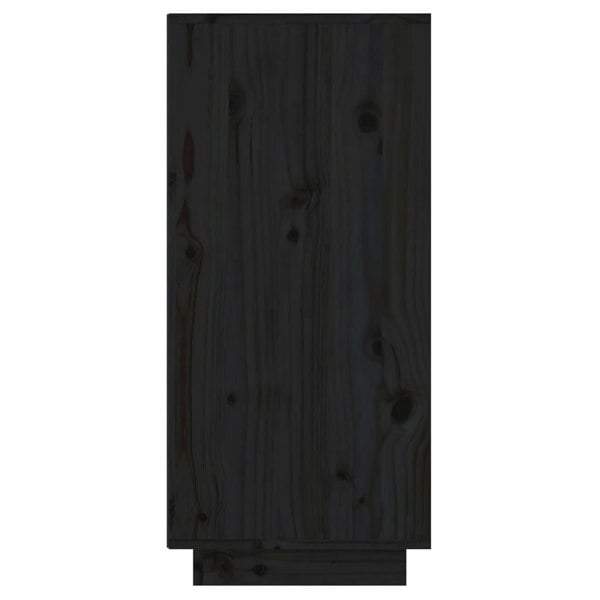 Berkfield Console Cabinet Black 60x34x75 cm Solid Wood Pine