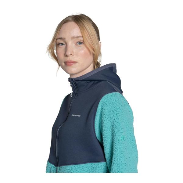 Craghoppers Womens/Ladies Telesto Hooded Fleece Jacket - Anthracite/Glazed Aqua - 