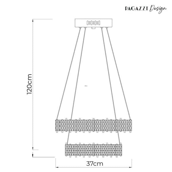 Pagazzi Lighting Ana LED Chrome Tiered Pendant Ceiling Light
