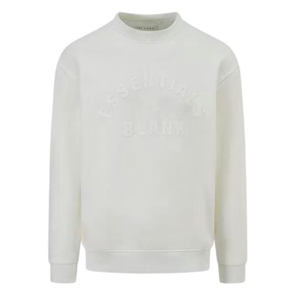 Blank Essentials Unisex Adult Arched Logo Sweatshirt - Off White - 