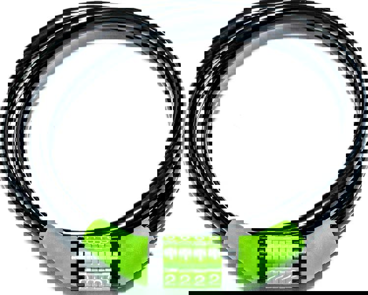 Awe Sport Direct 8mm x 76cm Steel Cable Bike/Bicycle Combination Lock (Non-Changeable Unique Code)