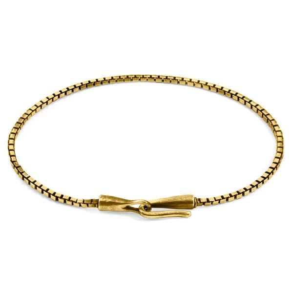 Anchor & Crew Lateen Sail 9ct Yellow Gold Chain SKINNY Bracelet