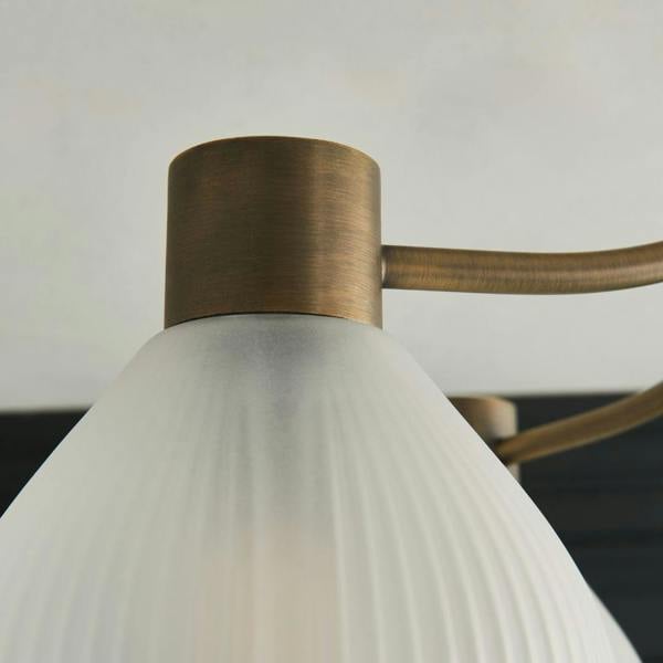 Pagazzi Lighting Hamilton 5 Light Antique Brass Semi Flush Ceiling Light