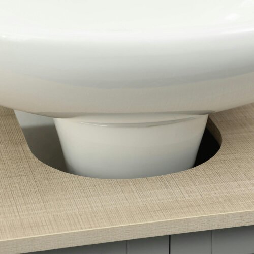 Wyld Haus Rola Grey Under Sink Vanity Storage Cabinet With Adjustable Internal Shelving