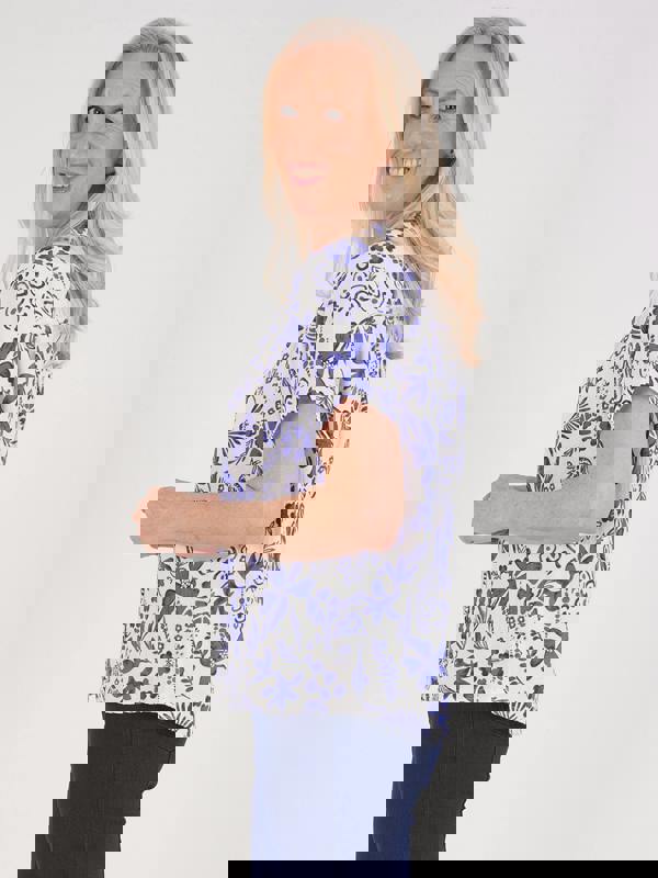 TIGI Delft Print Double Cotton Shirt