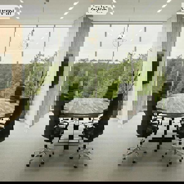 TRL Furniture Rustic Canadian Round Meeting Room Table