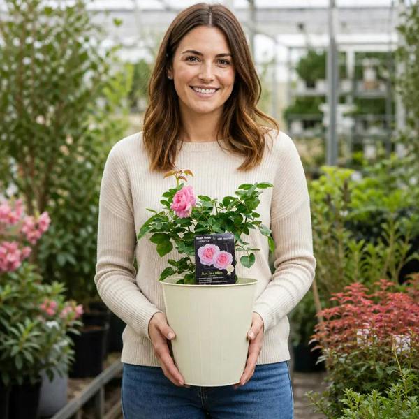 3L Mum In A Million Pink Rose Bush - Beautiful Flowering Plant Gift