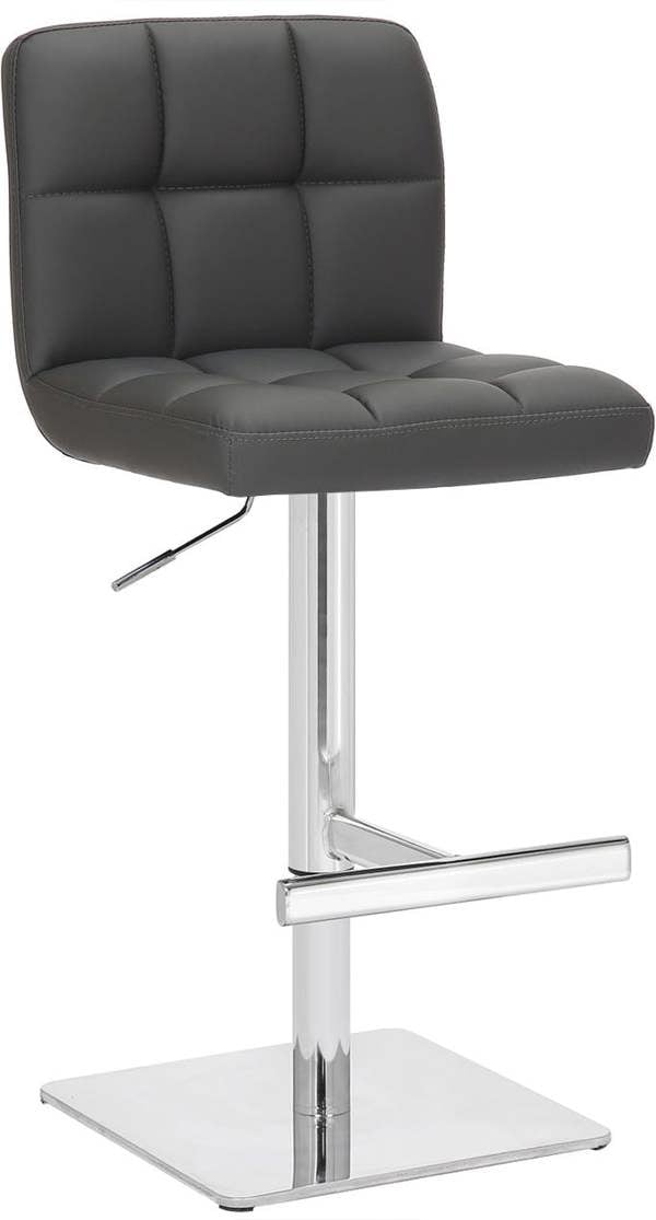 Lamboro Allegro Deluxe Kitchen and Breakfast Bar Stool, Adjustable Swivel Gas Lift, Charcoal Grey