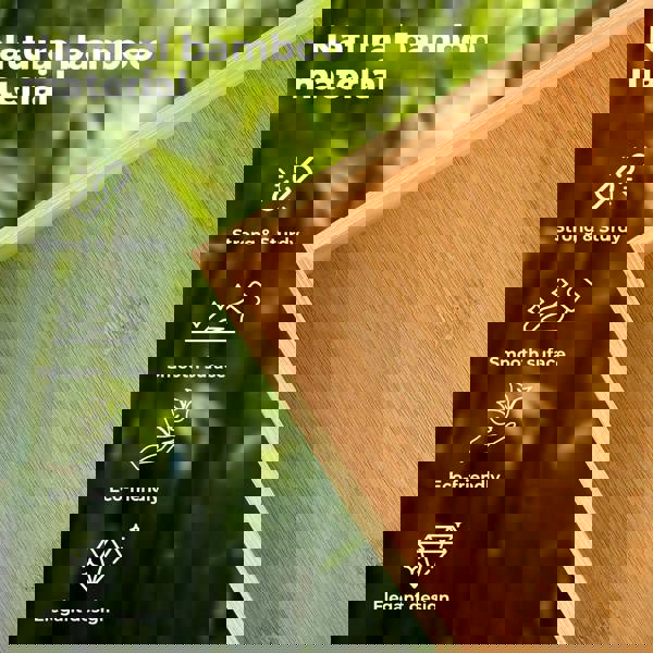 Toque Bamboo Foldable Bed Tray Table with Phone Holder Breakfast Laptop Desk