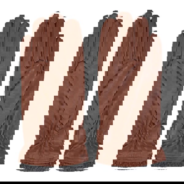 Infinity Leather Men’s Genuine Leather Ribbed Knit Cuff Gloves