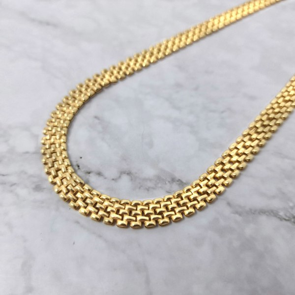 18ct Gold Vermeil Luxury Woven Necklace