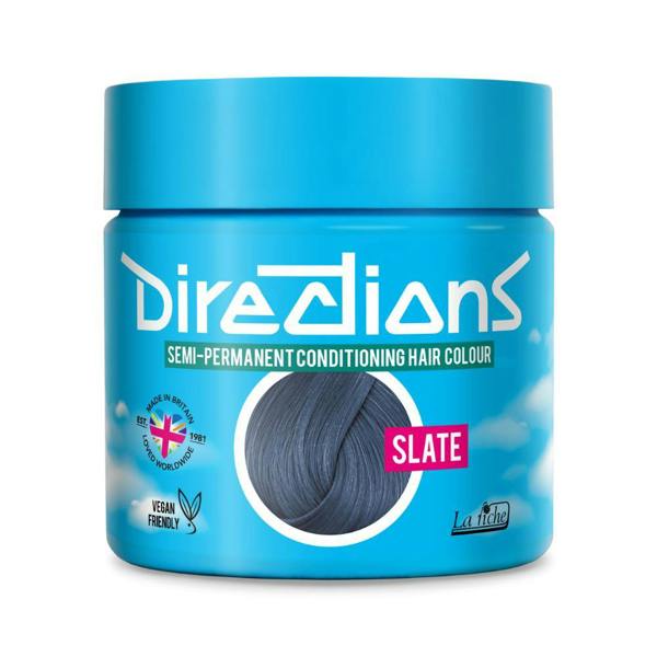 Directions 4 x La Riche Directions Semi-Permanent Hair Color 100ml Tubs - Slate
