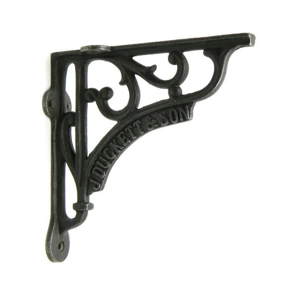 Pair of Antique Cast Iron J Duckett & Son Shelf Brackets 