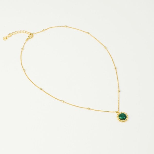 Stellar Elegance - Chakra Necklace Malachite - Lila Rasa