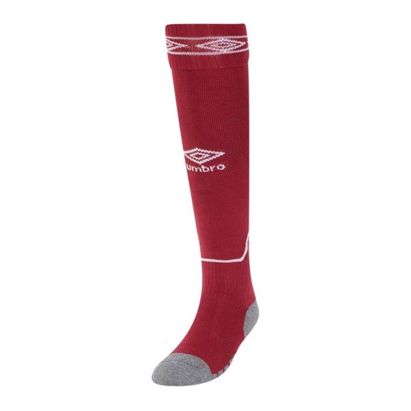 Umbro Childrens/Kids Diamond Football Socks - New Claret/White