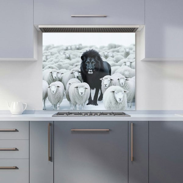 Warren Reed - Designer Lion Amidst the Flock Kitchen Splashback