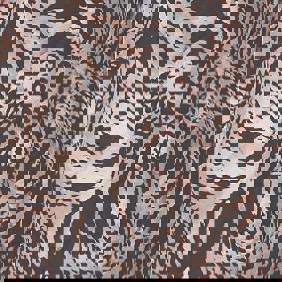 Beige | Printed Zip Front High Low Coat